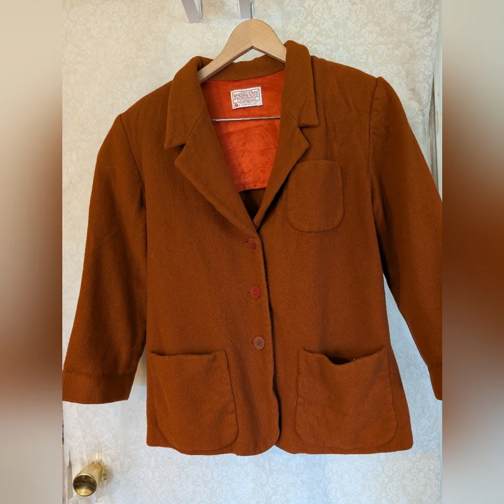PENDLETON Wool Petite Rust Brown Jacket‎ - Picture 5 of 16